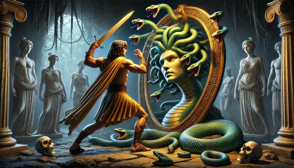 Perseus managed to behead Medusa while she slept.