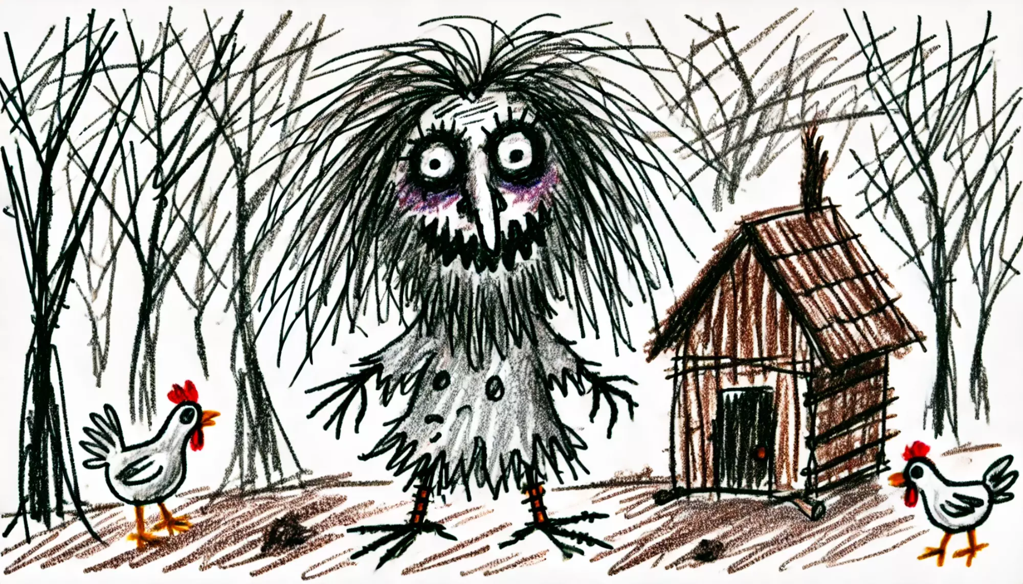 Baba Yaga - a children drawing