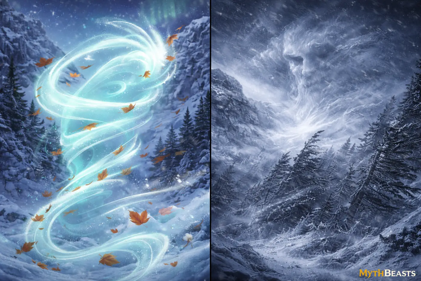 Gale - Disney's frozen (left) vs the Folklore version (right)