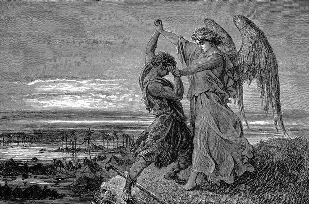 Gustave Doré, “Jacob Wrestles the Angel,” 1866 (photo: ncregister.com)