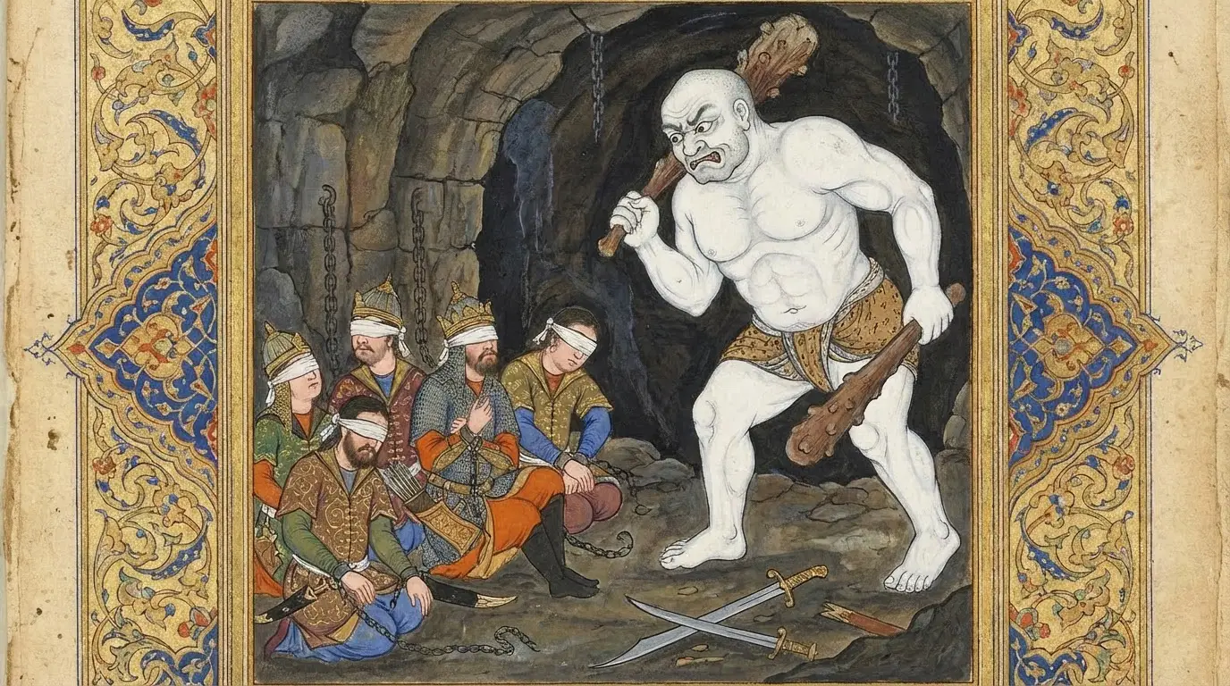 Kay Kavus and His Army Captured in Mazandaran