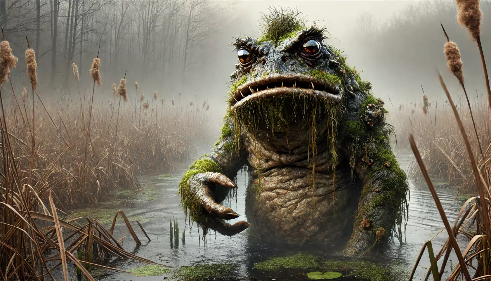 Polish Wodnik - a creature born of the swamp, embodying the murky, mysterious qualities of stagnant water