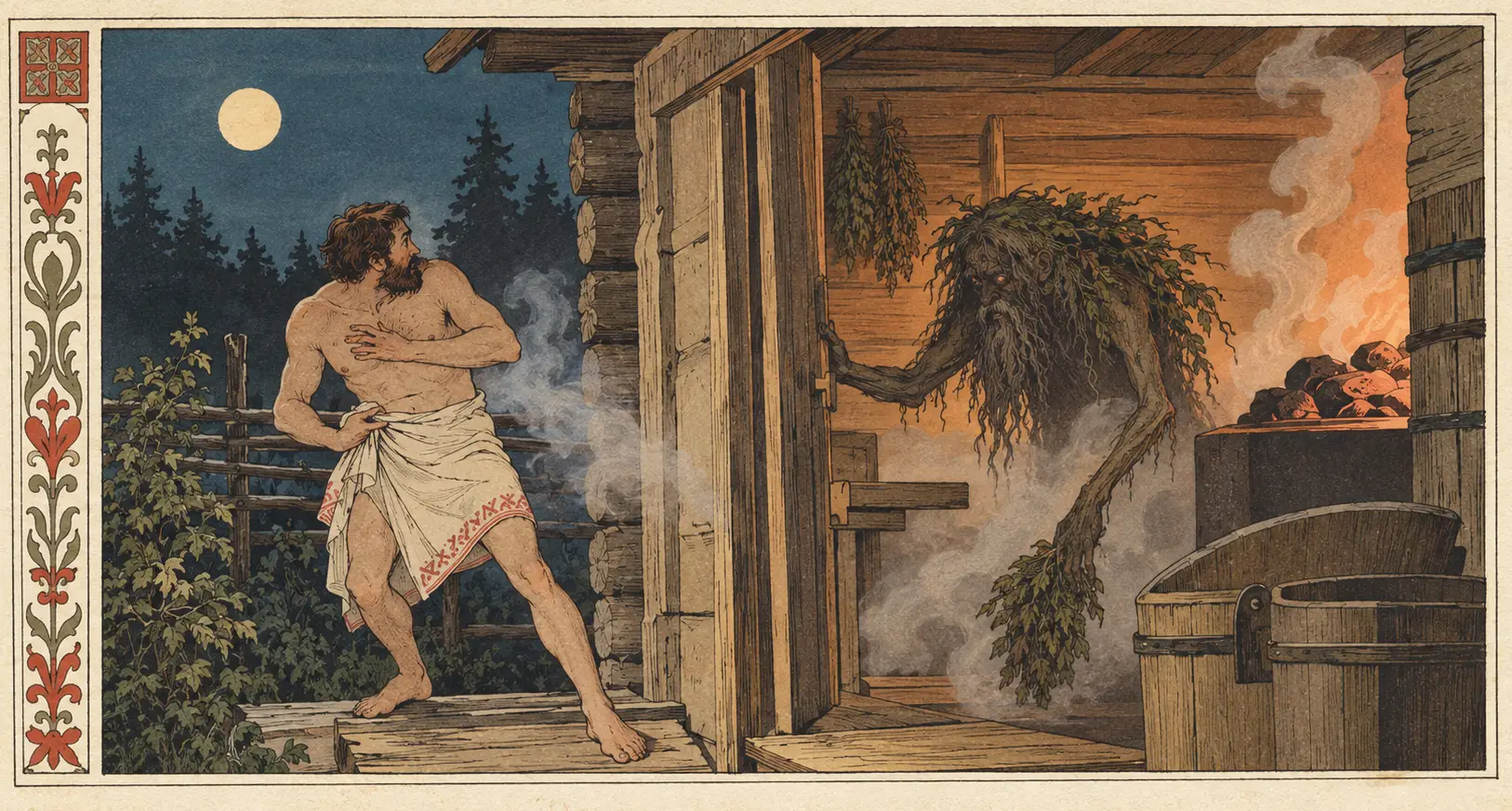 A person who ignored the bannik's warning might be frightened, scratched, scalded, suffocated, or driven from the building