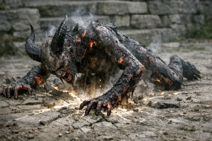 Mythological weakness: Holy Ground