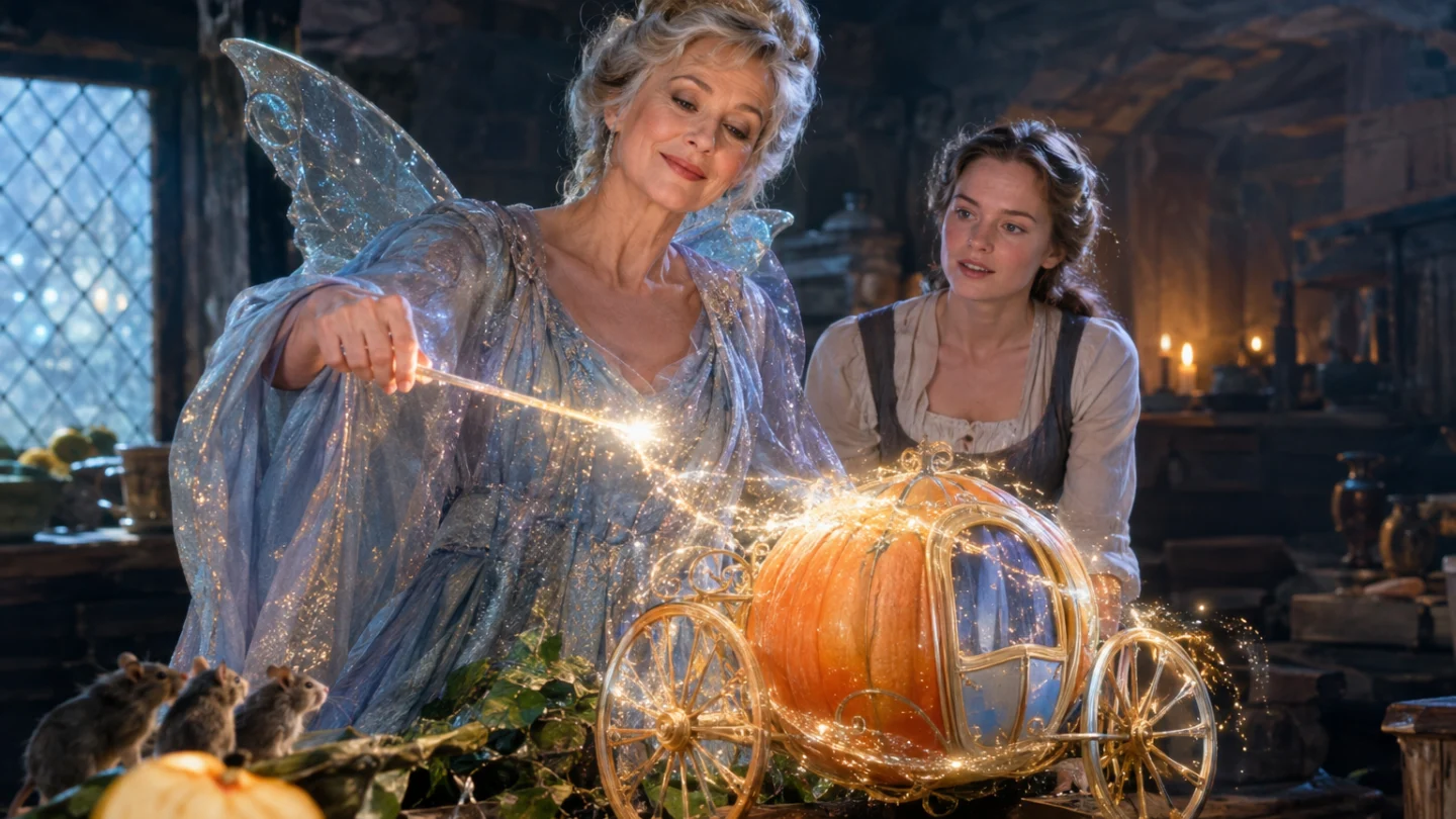 Fairy Godmother with Cinderella