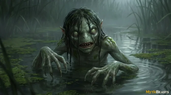 Grindylow - water spirit from 18th-century English folklore Grindylow - water spirit from 18th-century English folklore