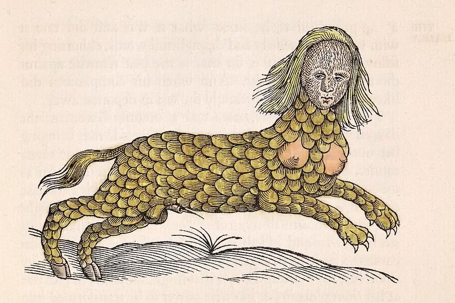 1607 Edward Topsell Killer Breasted Lamia by Paul D Stewart / Science Photo Library