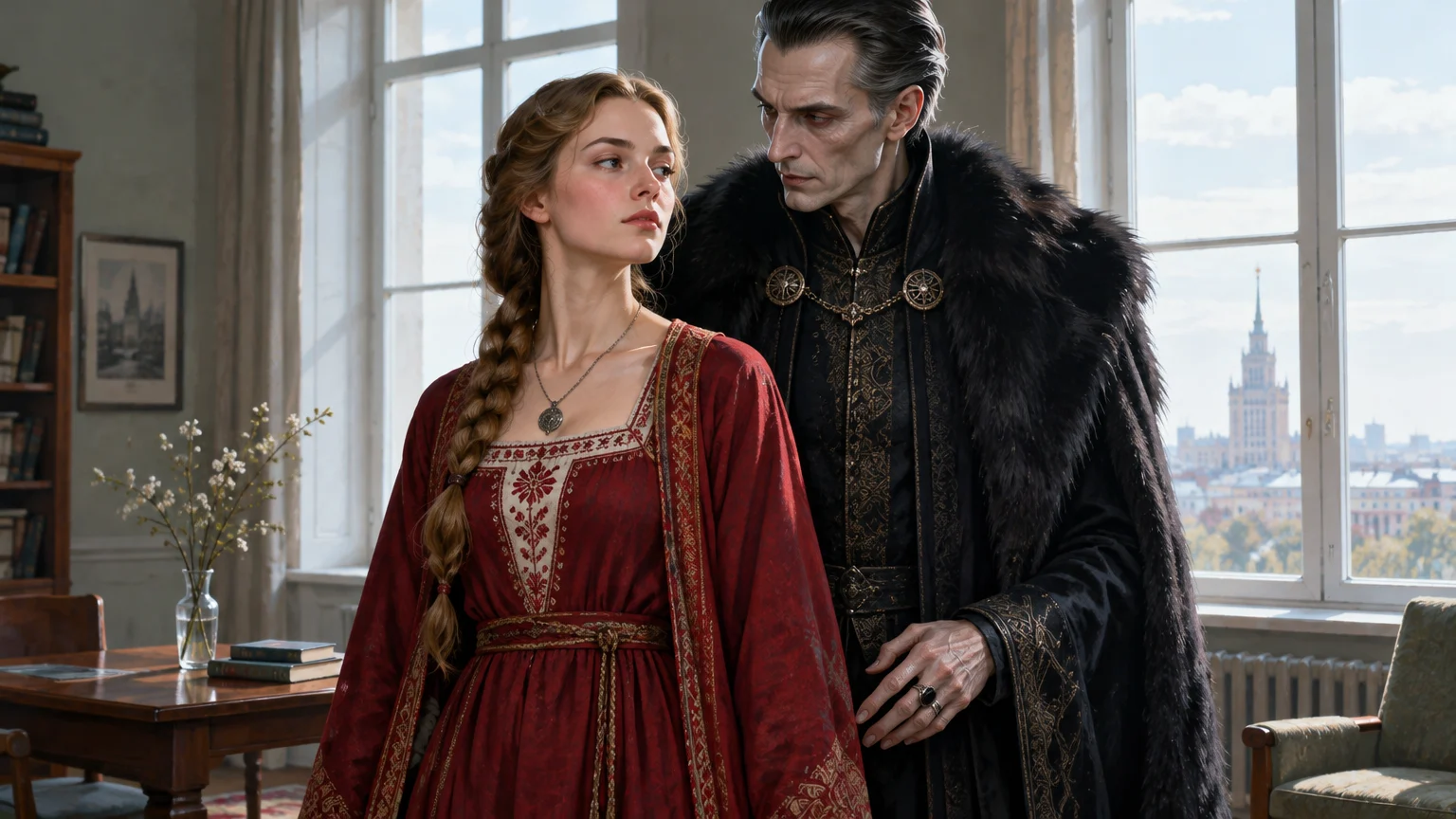 In Deathless, Marya Morevna becomes the emotional center of a marriage to Koschei, recasting the feared abductor as lover and sovereign.