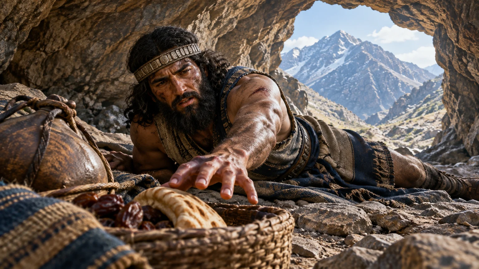 Left behind on the march toward Aratta, the ailing Lugalbanda gathers strength in a mountain cave, where survival becomes his first victory.
