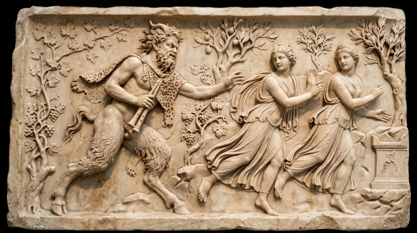 Satyr chancing Nyphs 