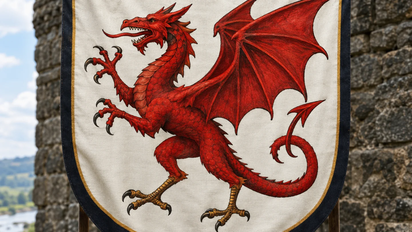 Wyvern - as a symbol on an England lord's flag